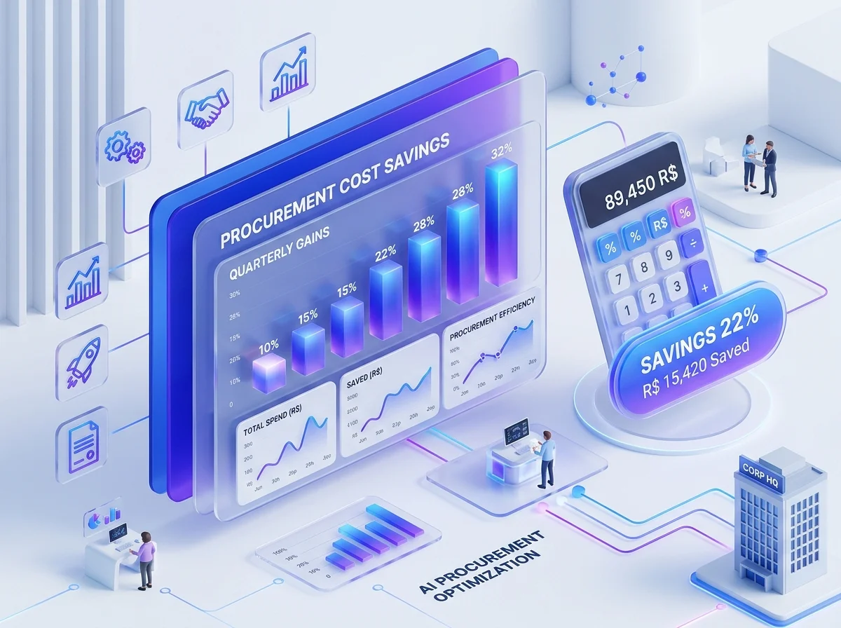 Calculadora de Economia em Compras Corporativas (E-Procurement)